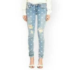 Marc by Marc Jacobs Polka Dot Rolled Slim Jeans